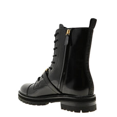 Versace Medusa Black Brushed Leather Boots