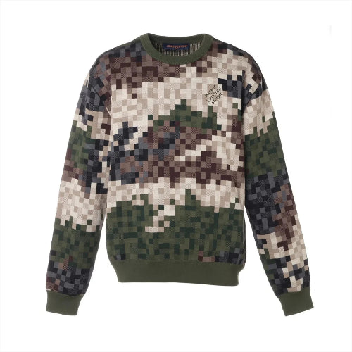 Louis Vuitton LV Cotton Men's Multicolor Damoflage Shirt