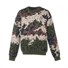 Louis Vuitton LV Cotton Men's Multicolor Damoflage Shirt