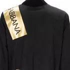 DOLCE & GABBANA DG Gold Logo Padded Zip Bomber Jacket Black IT 56 2XL