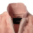 Fendi ZUCCA Jacket 36 Ladies' Pink Mink