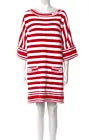 Chanel Logo White Red Stripe Dress