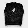 FENDI FF Monogram Allover Men's Pullover Sweater Size 50 Large New In Black