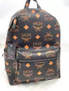 MCM Stark Maxi Visetos Coated Canvas Medium Backpack In Black