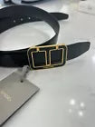 NEW Tom Ford Belt Men Black And Gold NWT