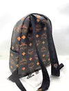 MCM Stark Maxi Visetos Coated Canvas Medium Backpack In Black