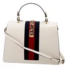 Gucci Medium Sylvie Embroidered Top Handle Bag