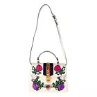 Gucci Medium Sylvie Embroidered Top Handle Bag