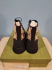 Gucci GG Boots Men's Beige & Black Canvas & Rubber Upper Sole 100% Auth