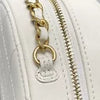 Auth CHANEL Matelasse AP0999 White/Gold Lambskin Shoulder Bag