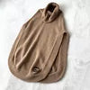 GUCCI Turtleneck Knit Poncho Vest Brown GG Logo Cape