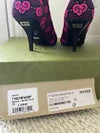 Gucci gg women’s knit ankle boots-black/bright pink size