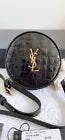 SAINT LAURENT YSL Crocodile Embossed Leather Vinyl Baby belt bag