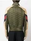 RARE Gucci Quilted Zipped Jacket Men Olive Green Auth NWT Size XL/EU 54