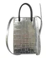 BALENCIAGA Women's SHOPPING PHONE HOLDER 2Way Bag Silver Spain W/Bag 5 Auth/4231