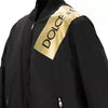 DOLCE & GABBANA DG Gold Logo Padded Zip Bomber Jacket Black IT 56 2XL