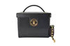 Chanel Vintage Caviar Black Top Handle Vanity Case 24K Gold Hardware Bag