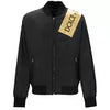 DOLCE & GABBANA DG Gold Logo Padded Zip Bomber Jacket Black IT 56 2XL