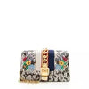 Gucci Python Floral Embroidered Sylvie Super Mini Shoulder Bag