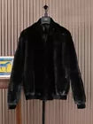 NEW MEN'S FENDI BLACK MINK FUR REVERSIBLE JACKET IT48 US38 LEATHER COAT