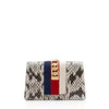 Gucci Python Floral Embroidered Sylvie Super Mini Shoulder Bag