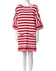 Chanel Logo White Red Stripe Dress