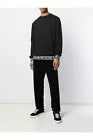 Balmain Paris Tape Logo Cotton Sweatshirt Black