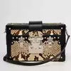 LOUIS VUITTON PETITE MALLE HANDBAG PYTHON SILVER HARDWARE