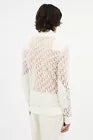 Dior Oblique Cream Sheer Roll Neck Sweater