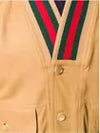 Gucci Goat Leather Jacket Men Size 50 Large Camel Tan