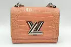 Louis Vuitton Pink Crocodile Twist Shoulder Bag Eb0724ixxzdu