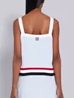 Thom Browne Ribbed V-Neck Cardigan Tank Top