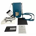 MCM Mini Studded Deep Lagoon Leather Crossbody Bag