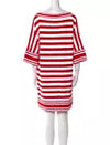 Chanel Logo White Red Stripe Dress