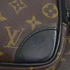 Auth LOUIS VUITTON Monogram Macassar Christopher Body Bum Bag