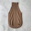 GUCCI Turtleneck Knit Poncho Vest Brown GG Logo Cape