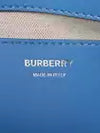 Burberry Cornflower Blue/White Leather/Fabric/Sequin Top Handle Small Note Bag