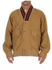 Gucci Goat Leather Jacket Men Size 50 Large Camel Tan