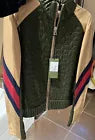 RARE Gucci Quilted Zipped Jacket Men Olive Green Auth NWT Size XL/EU 54