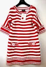 Chanel Logo White Red Stripe Dress