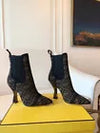 Women's Boots Fendi Technical Black Leather Size 39 US 8.5