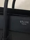 CELINE Handbag Luggage Micro Shopper Leather BLK PNK Used