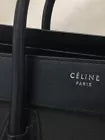 CELINE Handbag Luggage Micro Shopper Leather BLK PNK Used