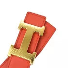 HERMES H Logo Constance Reversible Buckle Belt #75 Leather