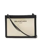 Balenciaga Navy Pochette Logo Shoulder Bag