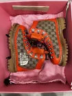 Gucci x The North Face Hiking Boots  with Leather Brown, Orange