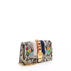 Gucci Python Floral Embroidered Sylvie Super Mini Shoulder Bag