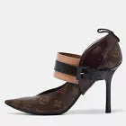 Louis Vuitton Brown Monogram Canvas and Leather Pointed Toe Pumps Size 38