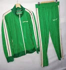 NEW Palm Angels Glitter Lurex Tracksuit Men's Size XL/XXL Green Made In Italy