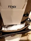 Brand New Fendi Black/brown Zucca Embossed Leather Small Kan U Shoulder Bag..